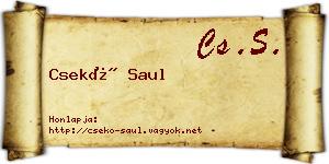 Csekő Saul névjegykártya